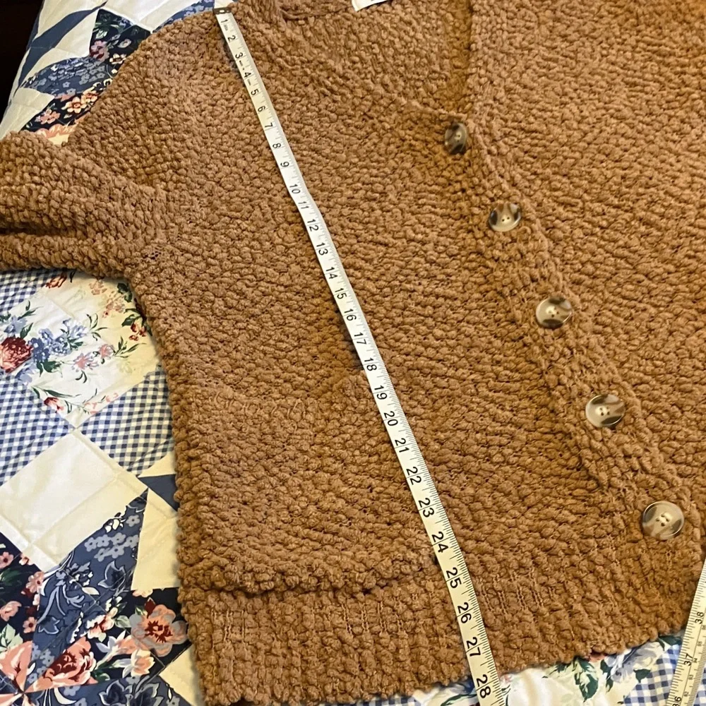 Zenana Outfitters Textured Tan Cardigan - Picture 5 of 6